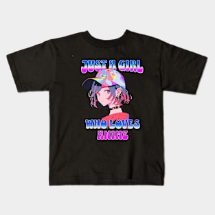 Just A Girl Who Loves Anime 2 Cute Anime Girl Anime Lover Kids T-Shirt